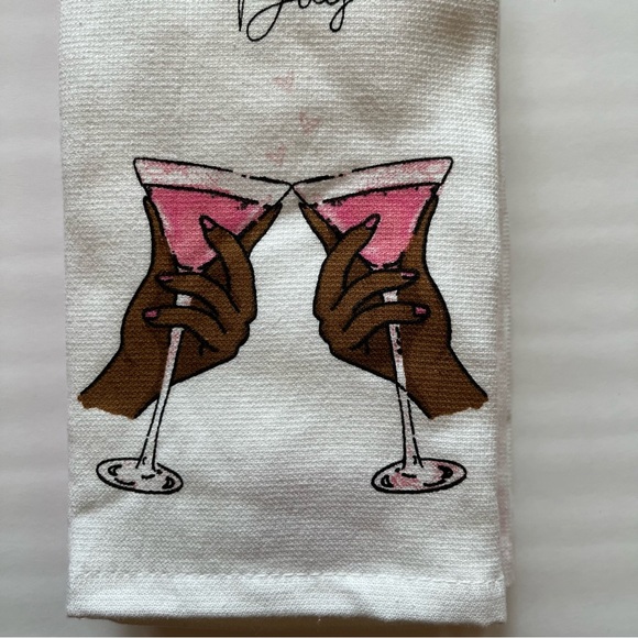 La Cuisine By Kassatex Happy Galentines Day 4 Piece Kitchen Towel Set 16” x 26” - Picture 4 of 4